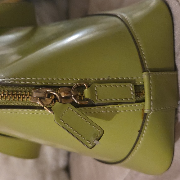 ALBERTA di Canio Genuine Leather Dome Bright Green Handbag With Dust Bag - Picture 4 of 14